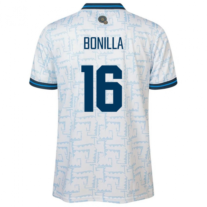 Kinderen El Salvador Elmer Bonilla #16 Wit Uitshirt Uittenue 24-26 T-Shirt België