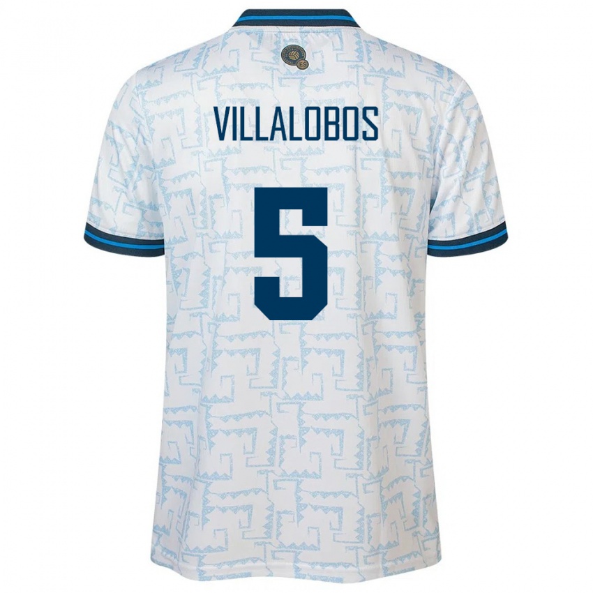 Kinderen El Salvador Kristian Villalobos #5 Wit Uitshirt Uittenue 24-26 T-Shirt België