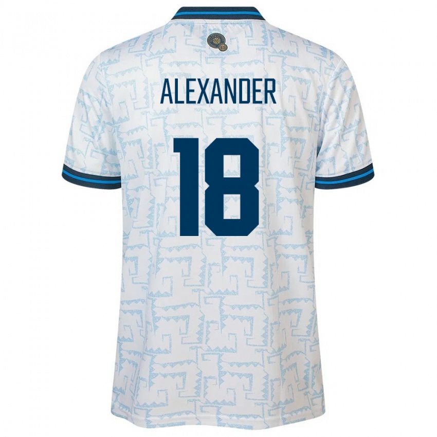 Kinderen El Salvador Alexander Aguilar #18 Wit Uitshirt Uittenue 24-26 T-Shirt België