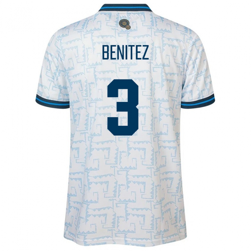 Kinderen El Salvador Carolina Benitez #3 Wit Uitshirt Uittenue 24-26 T-Shirt België