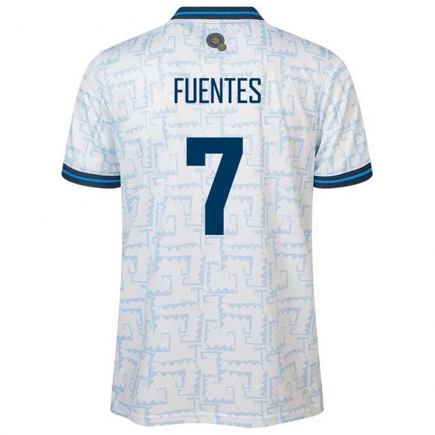 Kinderen El Salvador Danielle Fuentes #7 Wit Uitshirt Uittenue 24-26 T-Shirt België