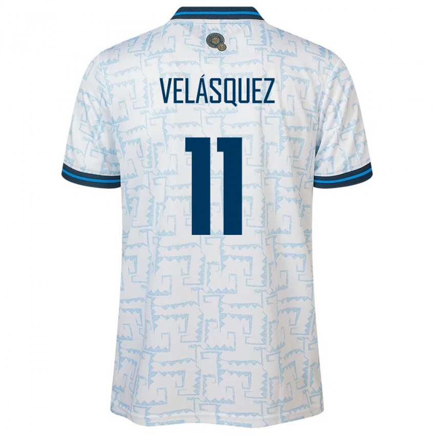 Kinderen El Salvador Jackeline Velásquez #11 Wit Uitshirt Uittenue 24-26 T-Shirt België