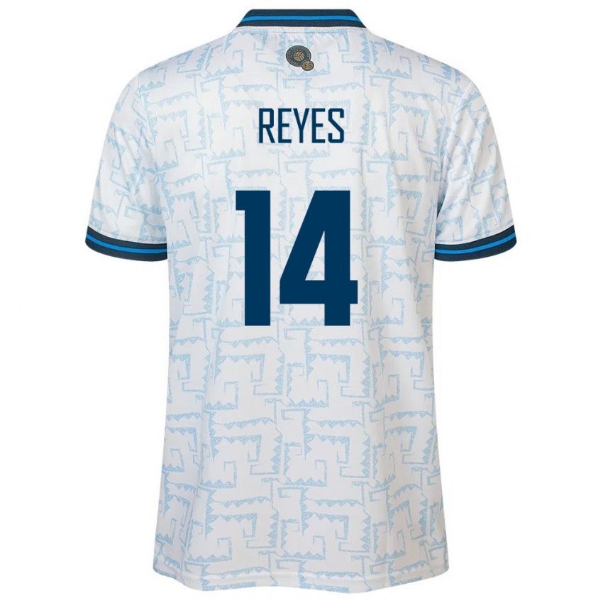 Kinderen El Salvador Karen Reyes #14 Wit Uitshirt Uittenue 24-26 T-Shirt België