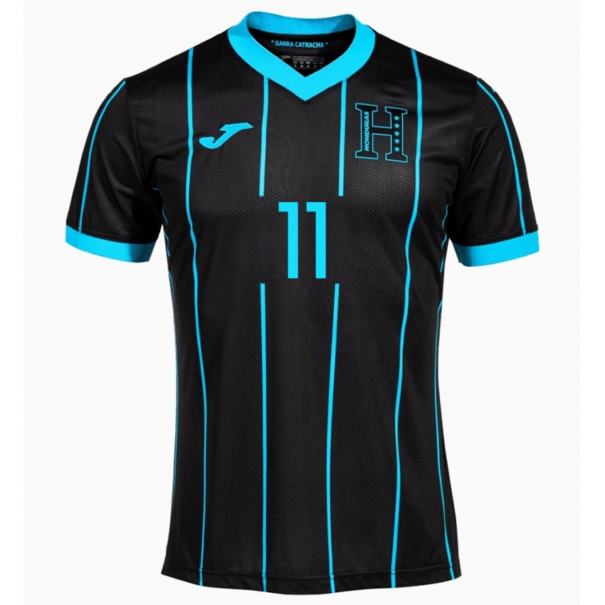 Enfant Maillot Honduras Bryan Sáenz #11 Noir Tenues Extérieur 24-26 T-Shirt Belgique