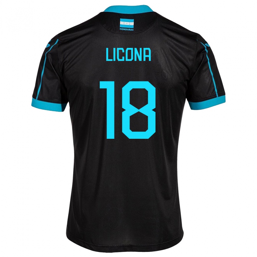 Kinderen Honduras Marlon Licona #18 Zwart Uitshirt Uittenue 24-26 T-Shirt België