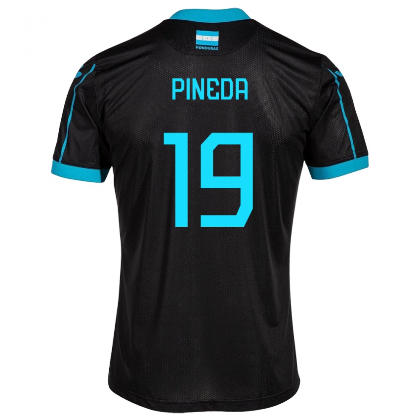 Enfant Maillot Honduras Carlos Pineda #19 Noir Tenues Extérieur 24-26 T-Shirt Belgique