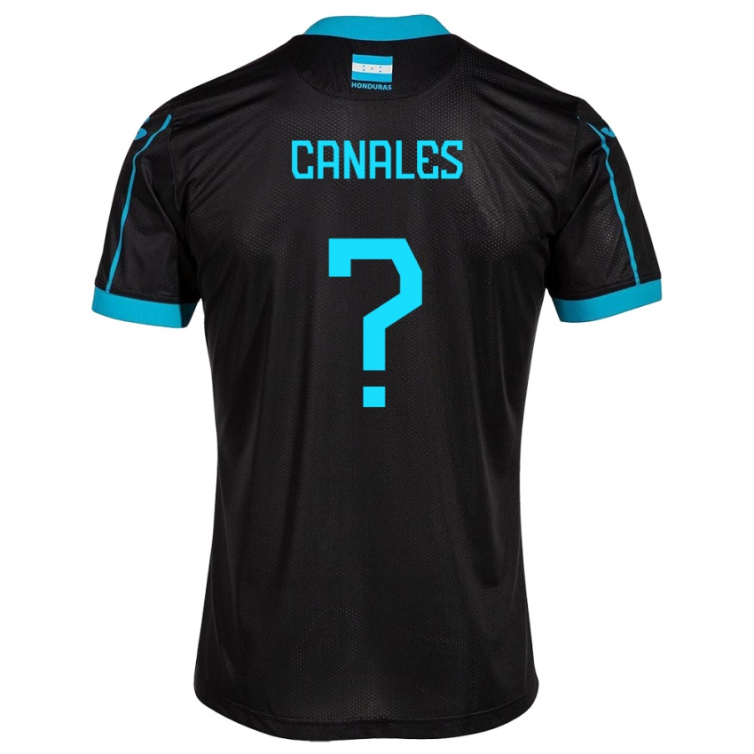 Enfant Maillot Honduras Cristian Canales #0 Noir Tenues Extérieur 24-26 T-Shirt Belgique