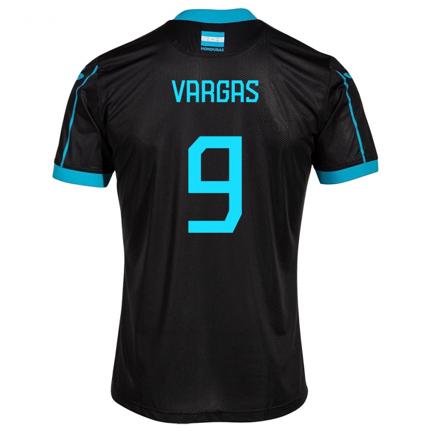 Enfant Maillot Honduras Nayrobi Vargas #9 Noir Tenues Extérieur 24-26 T-Shirt Belgique