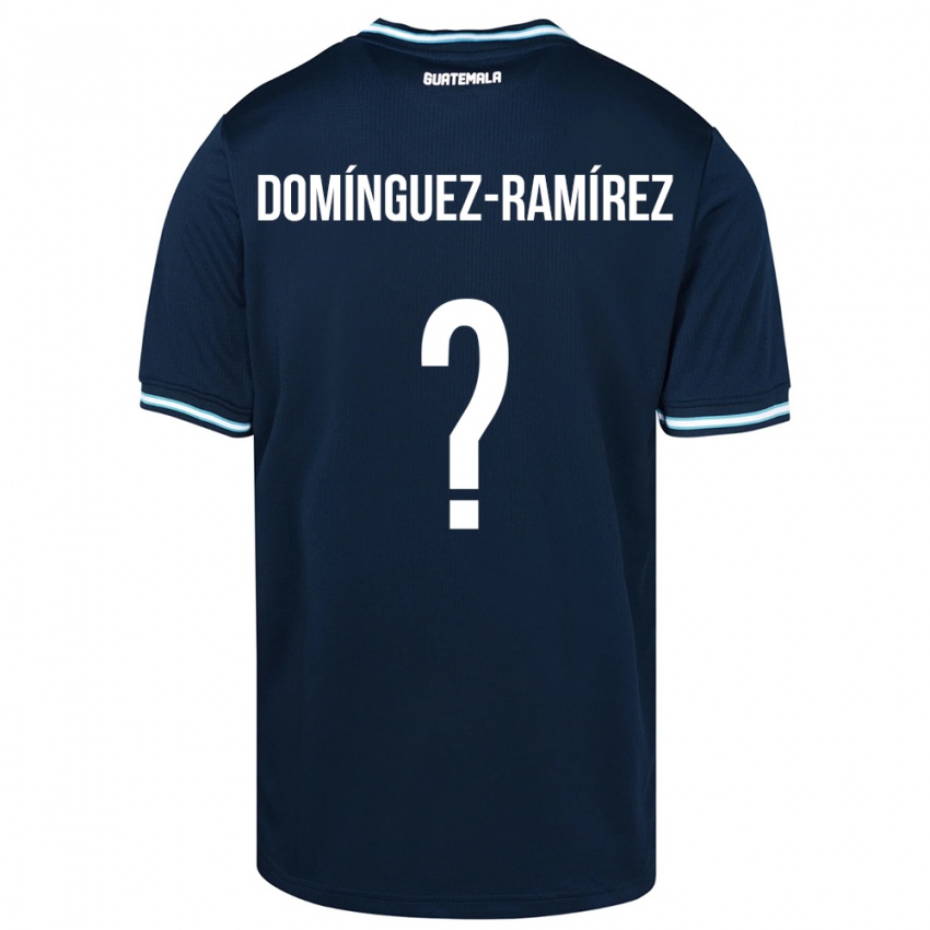 Kinderen Guatemala Marco Domínguez-Ramírez #0 Blauw Uitshirt Uittenue 24-26 T-Shirt België