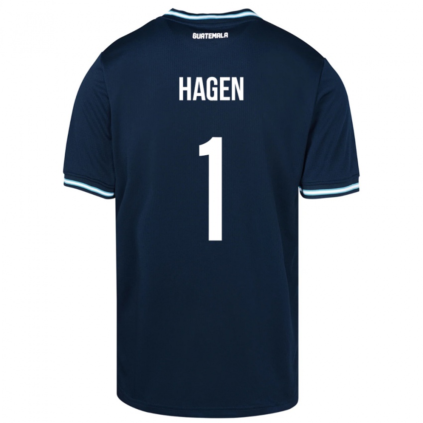 Enfant Maillot Guatemala Nicholas Hagen #1 Bleu Tenues Extérieur 24-26 T-Shirt Belgique