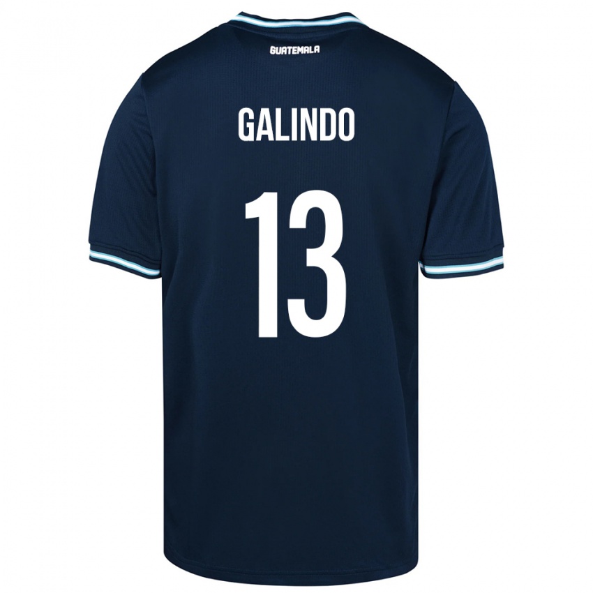 Enfant Maillot Guatemala Alejandro Galindo #13 Bleu Tenues Extérieur 24-26 T-Shirt Belgique