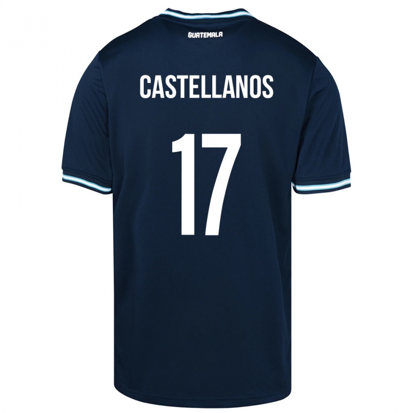 Enfant Maillot Guatemala Óscar Castellanos #17 Bleu Tenues Extérieur 24-26 T-Shirt Belgique