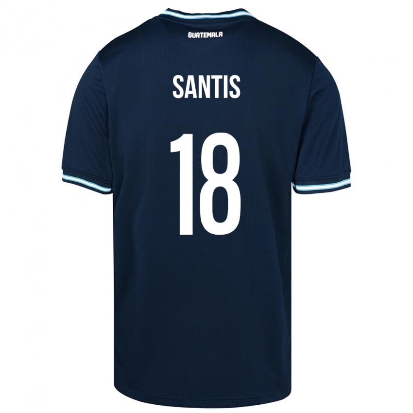 Enfant Maillot Guatemala Óscar Santis #18 Bleu Tenues Extérieur 24-26 T-Shirt Belgique