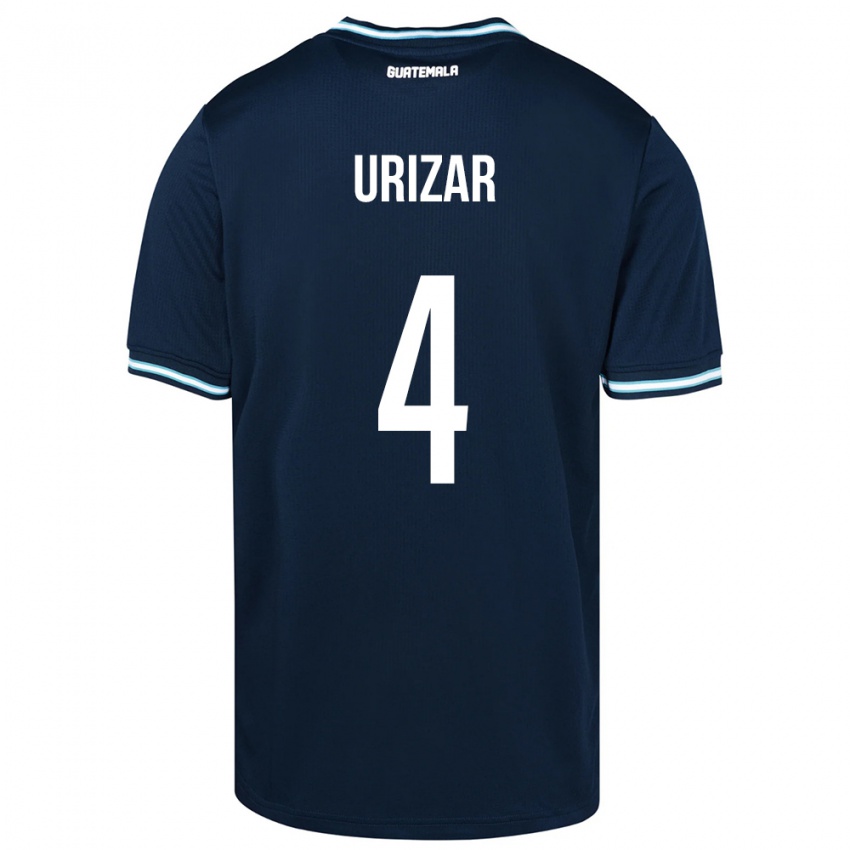 Enfant Maillot Guatemala Jeshua Urizar #4 Bleu Tenues Extérieur 24-26 T-Shirt Belgique