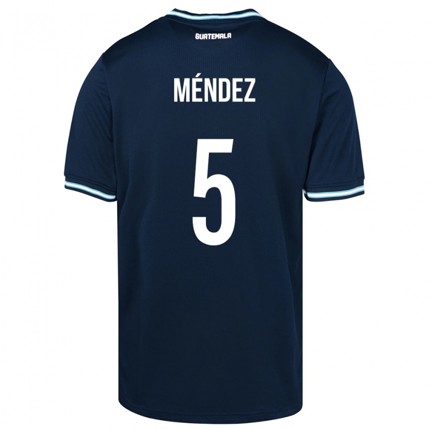 Enfant Maillot Guatemala Diego Méndez #5 Bleu Tenues Extérieur 24-26 T-Shirt Belgique