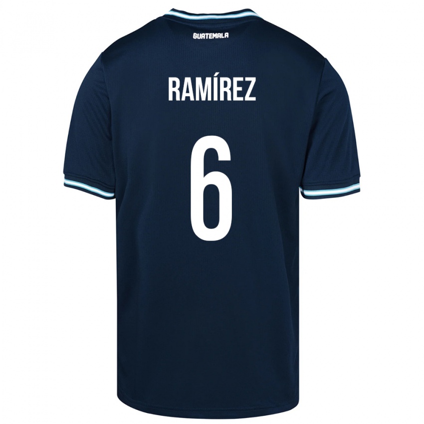 Enfant Maillot Guatemala Kevin Ramírez #6 Bleu Tenues Extérieur 24-26 T-Shirt Belgique