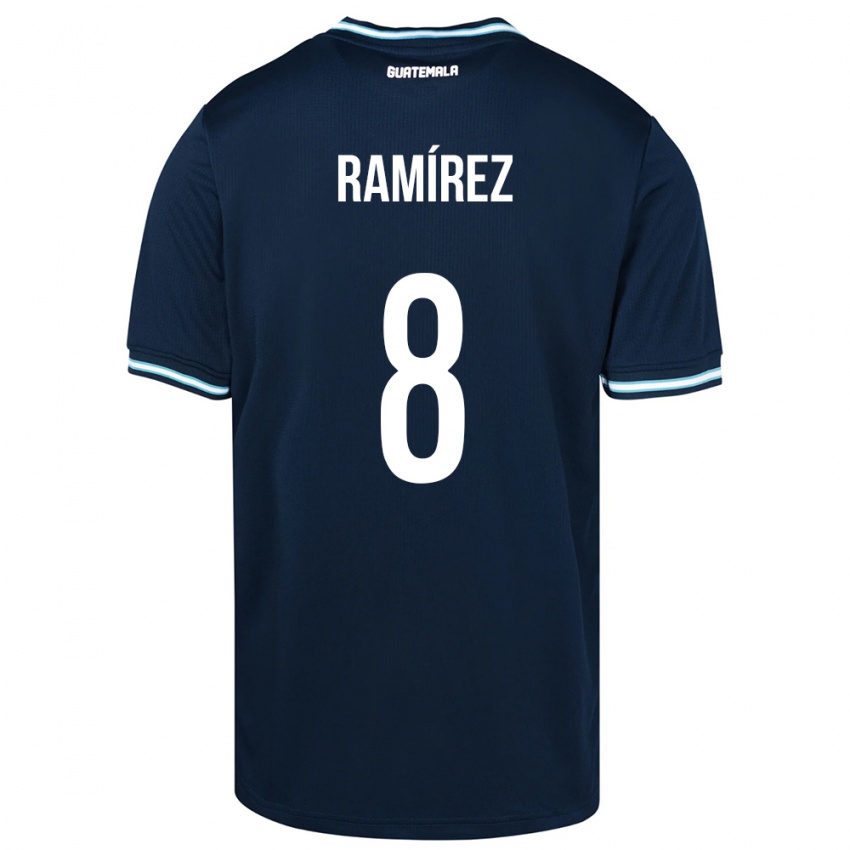 Kinderen Guatemala Dennis Ramírez #8 Blauw Uitshirt Uittenue 24-26 T-Shirt België