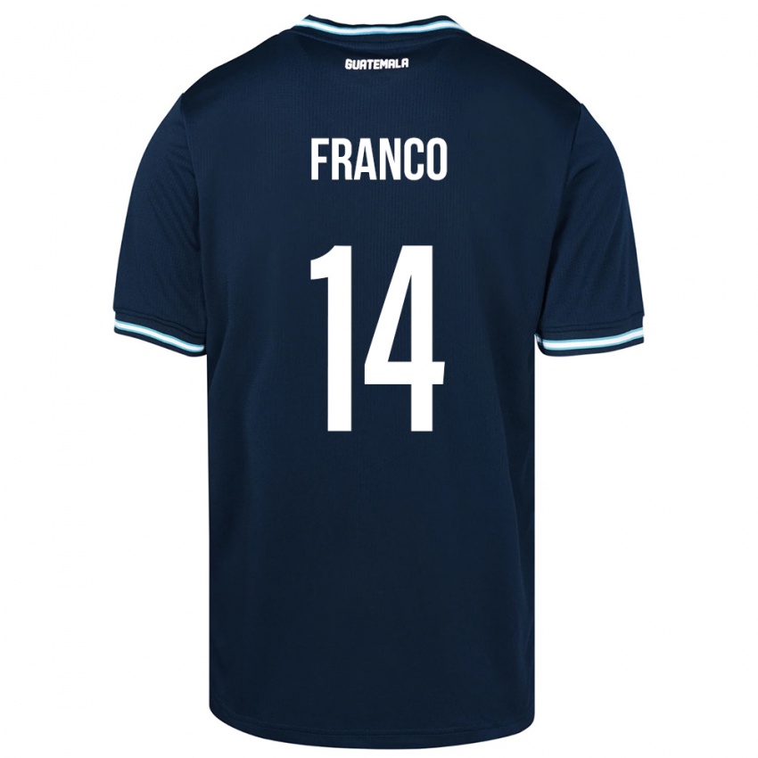 Enfant Maillot Guatemala Jonathan Franco #14 Bleu Tenues Extérieur 24-26 T-Shirt Belgique