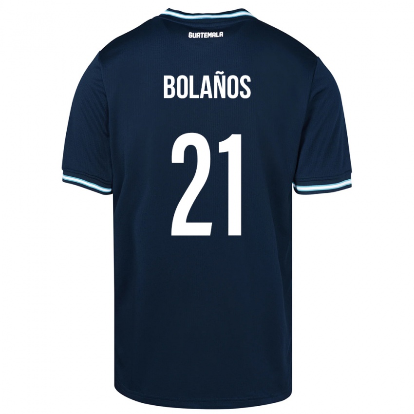 Enfant Maillot Guatemala Diego Bolaños #21 Bleu Tenues Extérieur 24-26 T-Shirt Belgique