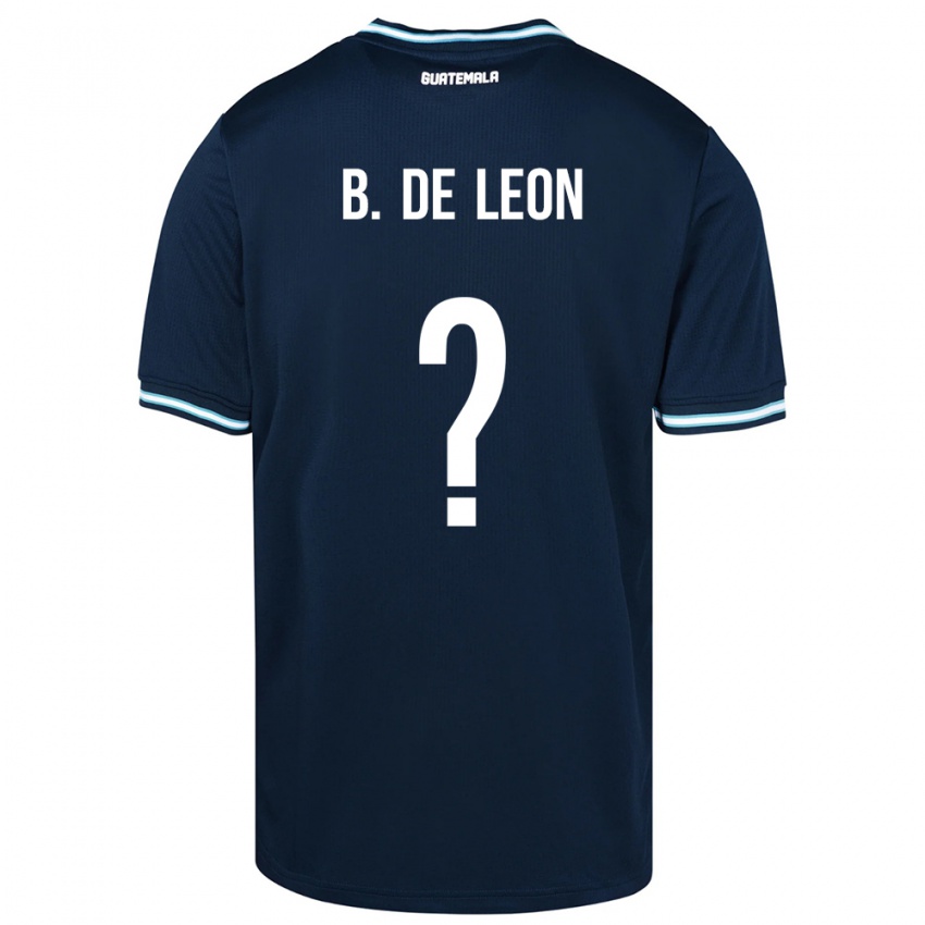 Enfant Maillot Guatemala Brandon De Leon #0 Bleu Tenues Extérieur 24-26 T-Shirt Belgique