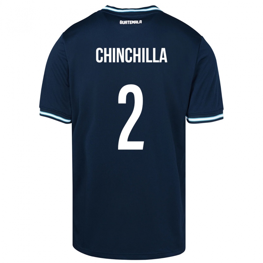 Enfant Maillot Guatemala Nicolás Chinchilla #2 Bleu Tenues Extérieur 24-26 T-Shirt Belgique