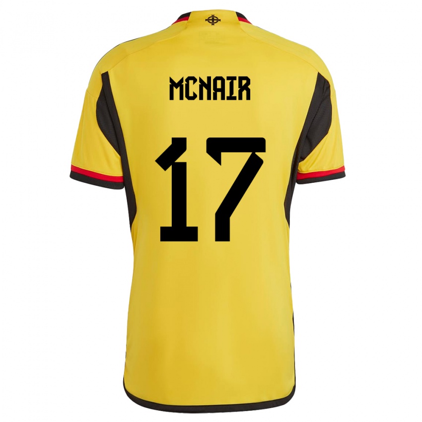 Enfant Maillot Irlande Du Nord Paddy Mcnair #17 Blanc Tenues Extérieur 24-26 T-Shirt Belgique