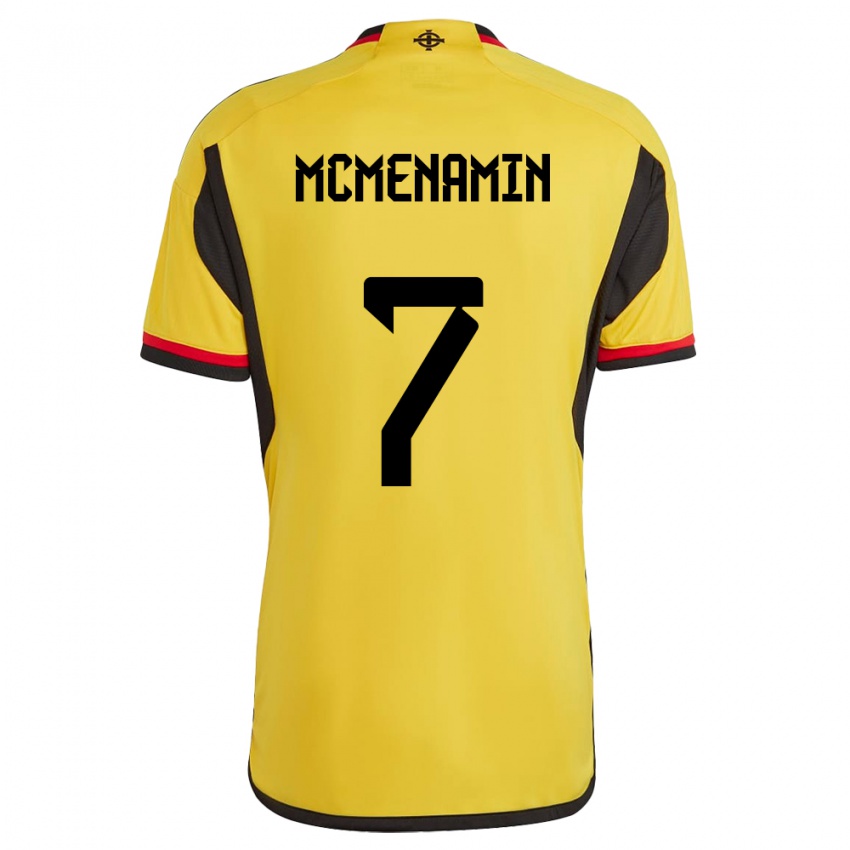 Kinder Nordirland Conor Mcmenamin #7 Weiß Auswärtstrikot Trikot 24-26 T-Shirt Belgien