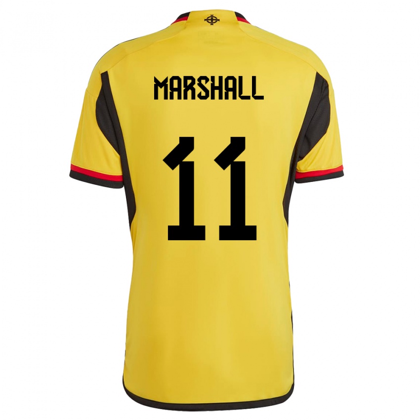 Kinderen Noord-Ierland Callum Marshall #11 Wit Uitshirt Uittenue 24-26 T-Shirt België