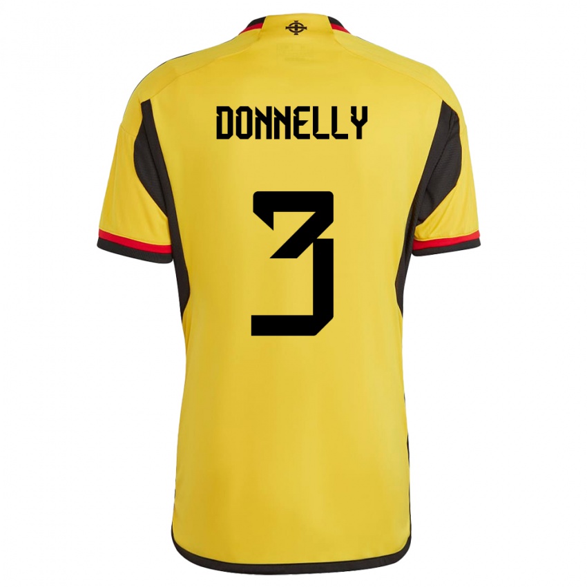 Kinderen Noord-Ierland Aaron Donnelly #3 Wit Uitshirt Uittenue 24-26 T-Shirt België