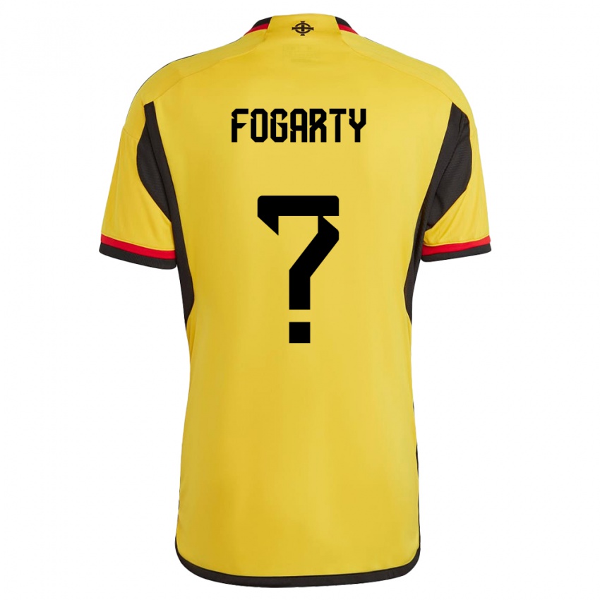 Kinderen Noord-Ierland Tom Fogarty #0 Wit Uitshirt Uittenue 24-26 T-Shirt België