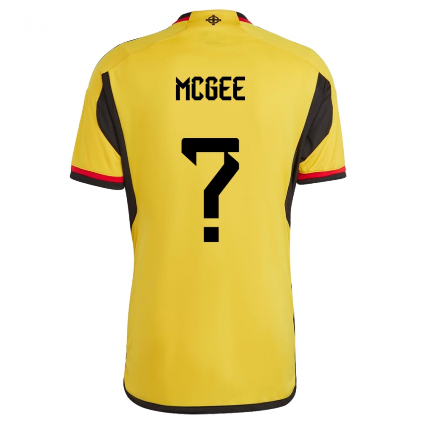 Kinderen Noord-Ierland Ethan Mcgee #0 Wit Uitshirt Uittenue 24-26 T-Shirt België