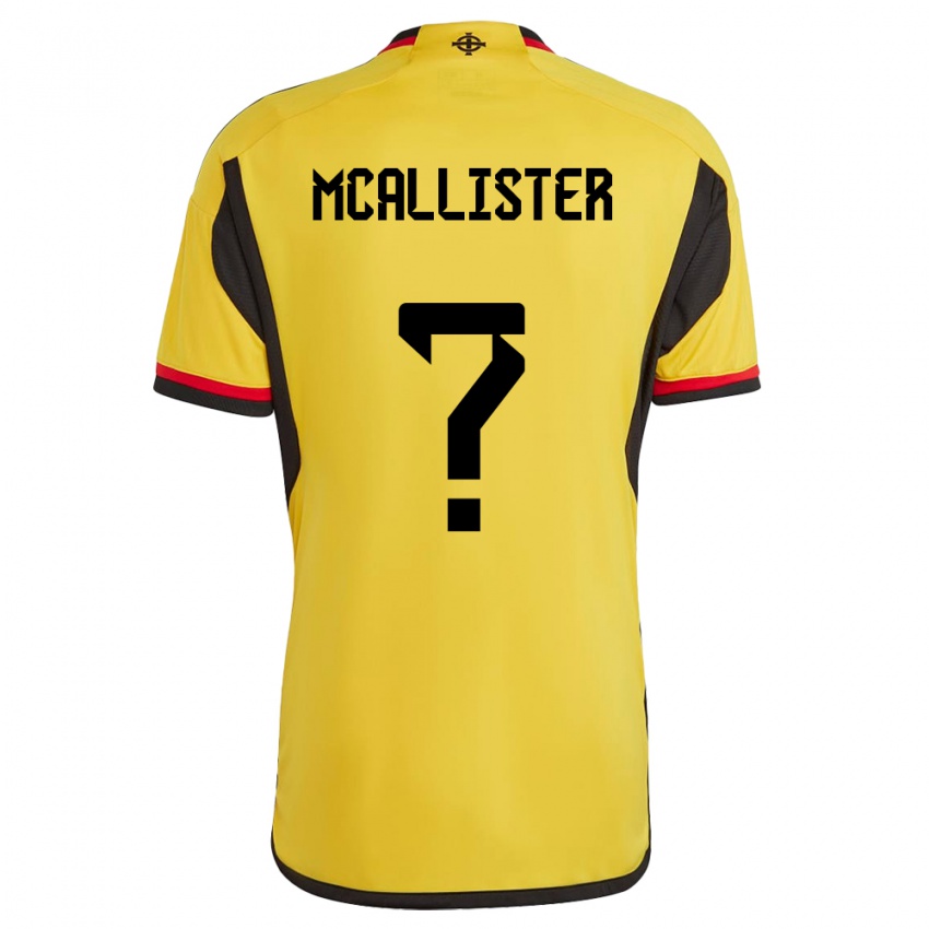 Kinderen Noord-Ierland Sean Mcallister #0 Wit Uitshirt Uittenue 24-26 T-Shirt België