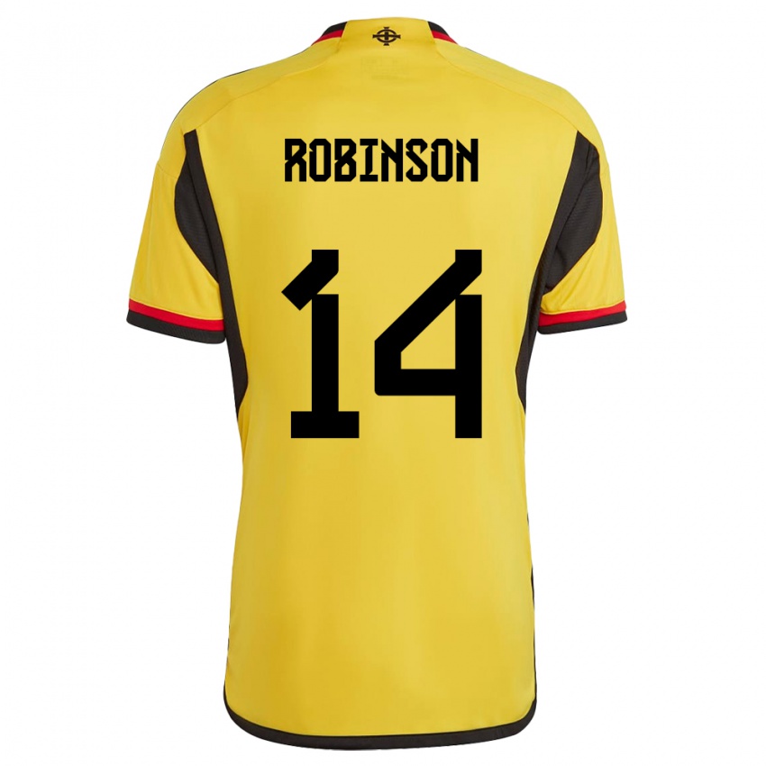 Kinderen Noord-Ierland Darren Robinson #14 Wit Uitshirt Uittenue 24-26 T-Shirt België