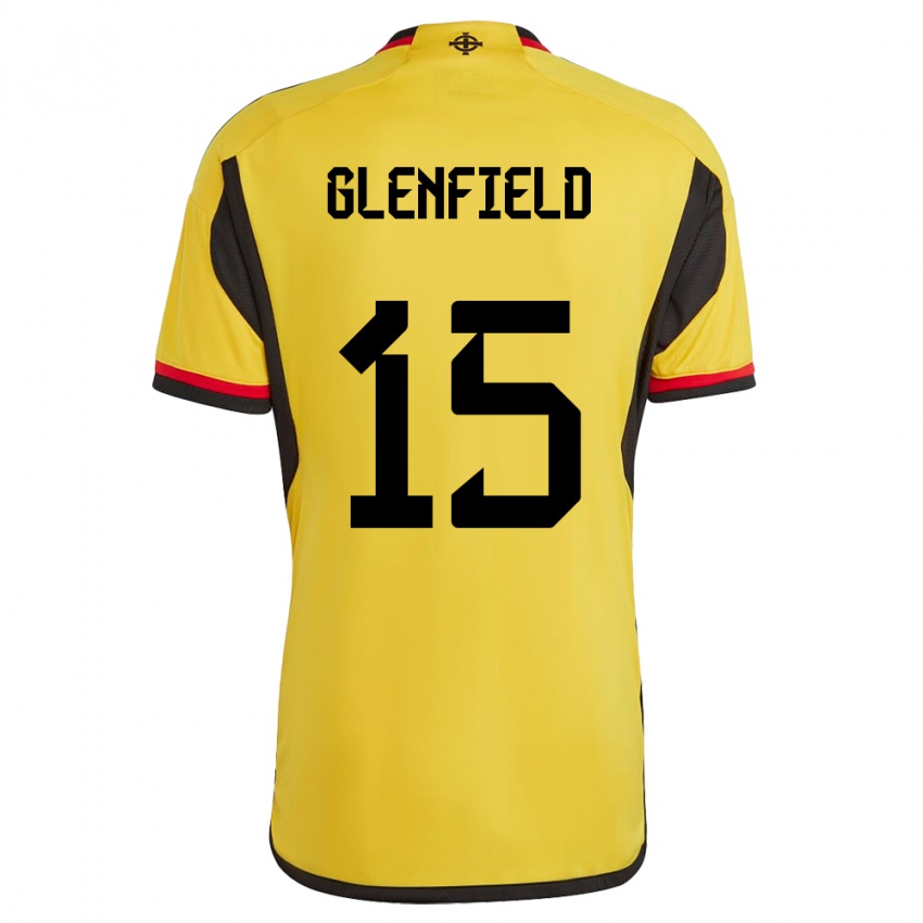 Kinderen Noord-Ierland Sam Glenfield #15 Wit Uitshirt Uittenue 24-26 T-Shirt België