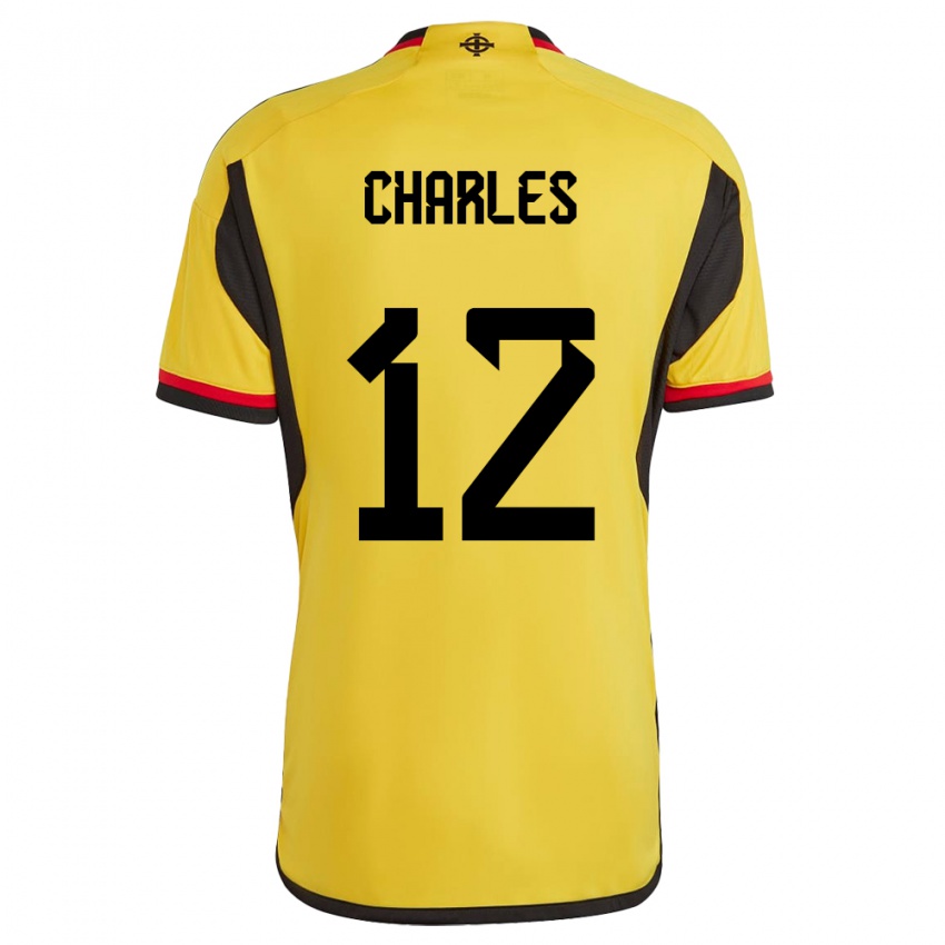 Kinderen Noord-Ierland Pierce Charles #12 Wit Uitshirt Uittenue 24-26 T-Shirt België