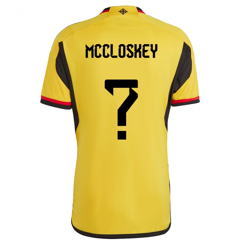 Kinderen Noord-Ierland Darragh Mccloskey #0 Wit Uitshirt Uittenue 24-26 T-Shirt België