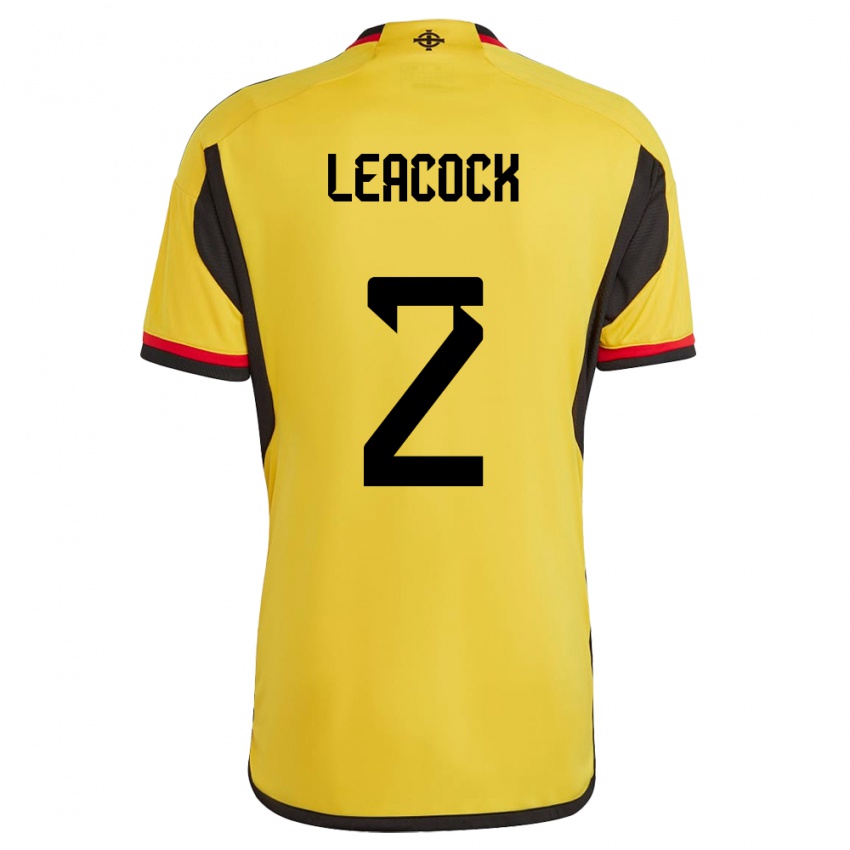 Kinderen Noord-Ierland Callum Leacock #2 Wit Uitshirt Uittenue 24-26 T-Shirt België