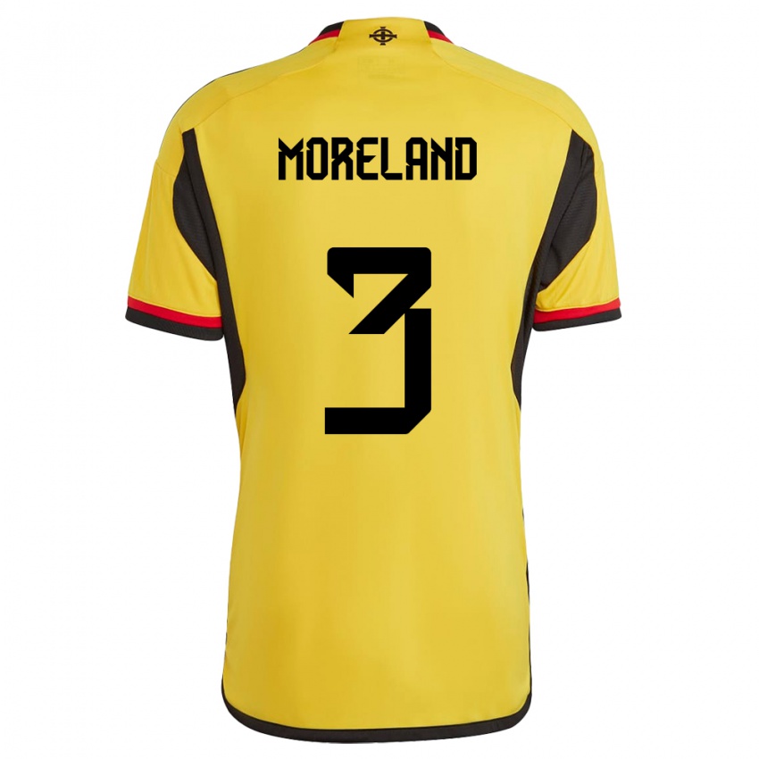 Kinderen Noord-Ierland Calum Moreland #3 Wit Uitshirt Uittenue 24-26 T-Shirt België