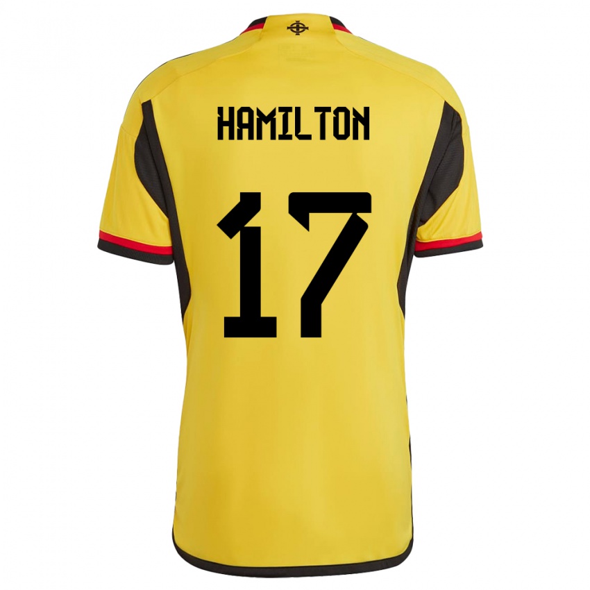 Kinderen Noord-Ierland Caragh Hamilton #17 Wit Uitshirt Uittenue 24-26 T-Shirt België