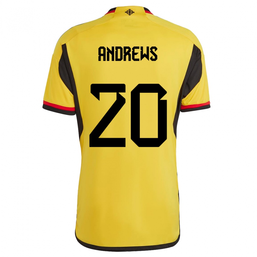 Enfant Maillot Irlande Du Nord Joely Andrews #20 Blanc Tenues Extérieur 24-26 T-Shirt Belgique