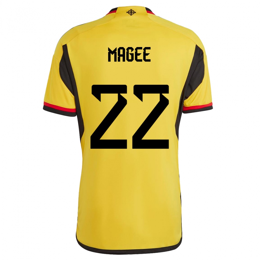 Kinderen Noord-Ierland Abbie Magee #22 Wit Uitshirt Uittenue 24-26 T-Shirt België