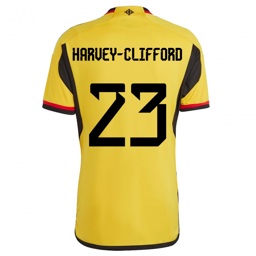 Kinderen Noord-Ierland Maddy Harvey-Clifford #23 Wit Uitshirt Uittenue 24-26 T-Shirt België