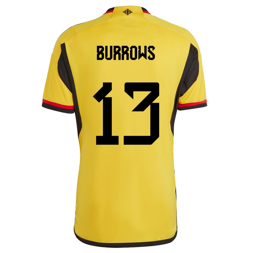 Kinderen Noord-Ierland Kelsie Burrows #13 Wit Uitshirt Uittenue 24-26 T-Shirt België