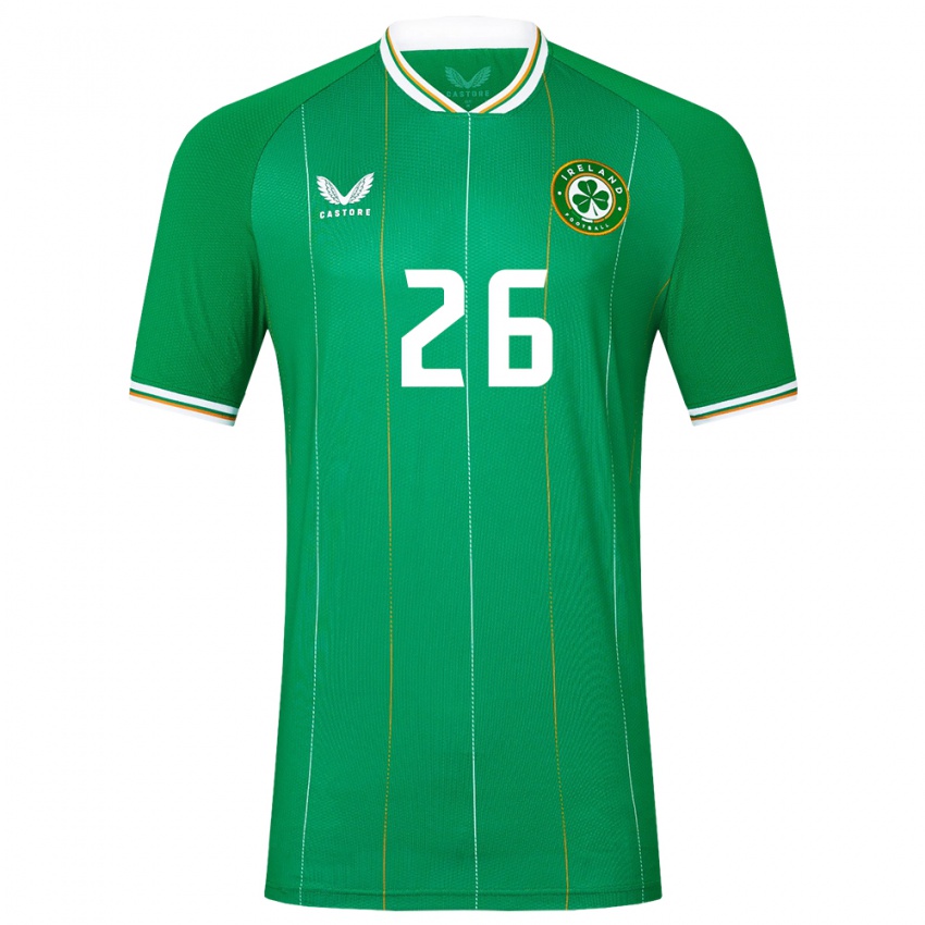 Homme Maillot Irlande Tara O'hanlon #26 Vert Tenues Domicile 24-26 T-Shirt Belgique