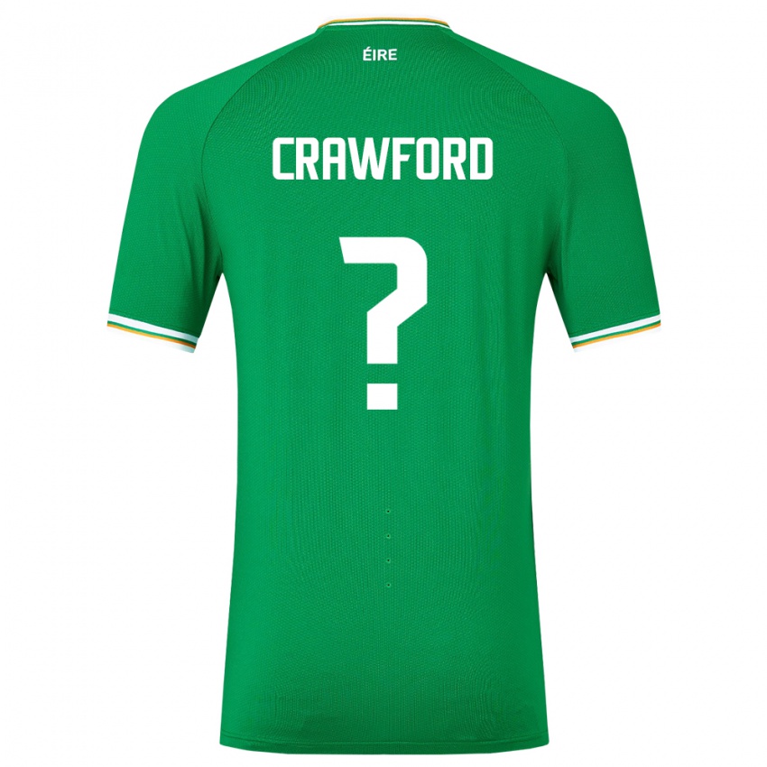 Homme Maillot Irlande James Crawford #0 Vert Tenues Domicile 24-26 T-Shirt Belgique