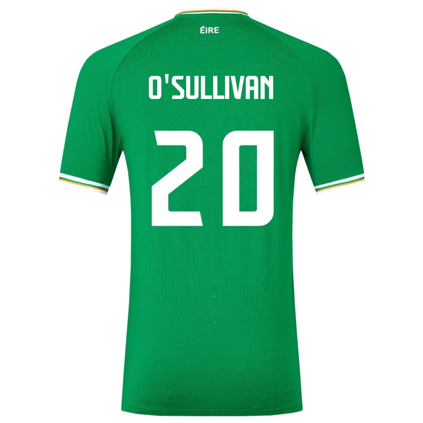 Homme Maillot Irlande Cathal O'sullivan #20 Vert Tenues Domicile 24-26 T-Shirt Belgique