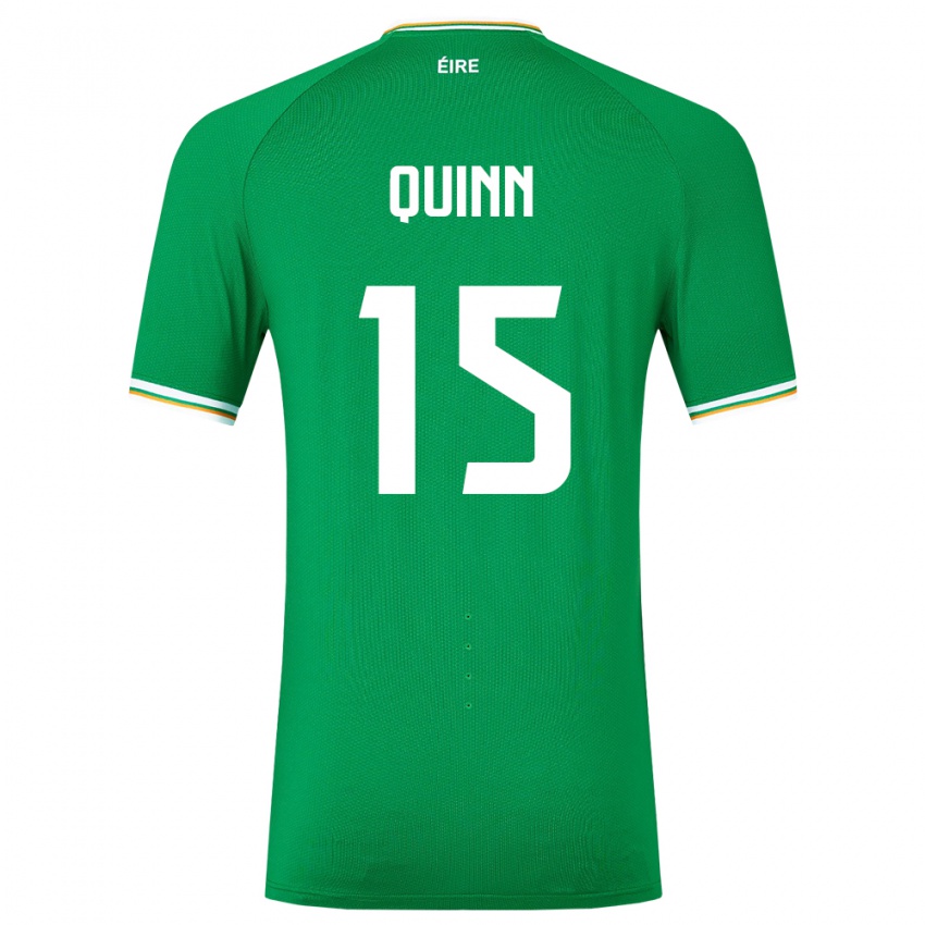 Homme Maillot Irlande Lucy Quinn #15 Vert Tenues Domicile 24-26 T-Shirt Belgique