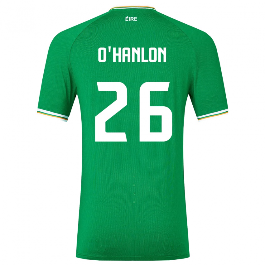 Homme Maillot Irlande Tara O'hanlon #26 Vert Tenues Domicile 24-26 T-Shirt Belgique