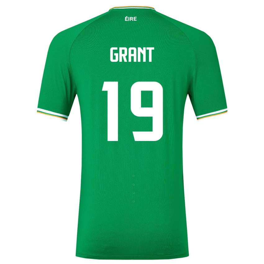 Homme Maillot Irlande Ciara Grant #19 Vert Tenues Domicile 24-26 T-Shirt Belgique