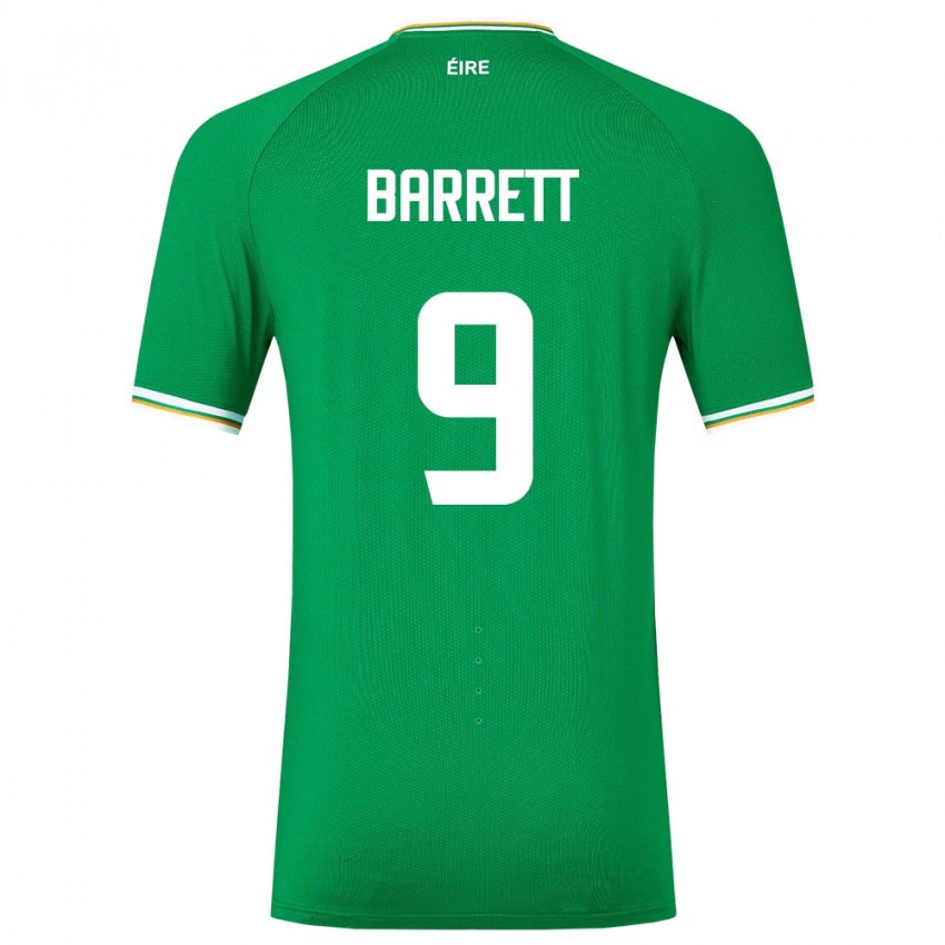 Homme Maillot Irlande Amber Barrett #9 Vert Tenues Domicile 24-26 T-Shirt Belgique